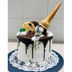 Cake de helado de chocolate